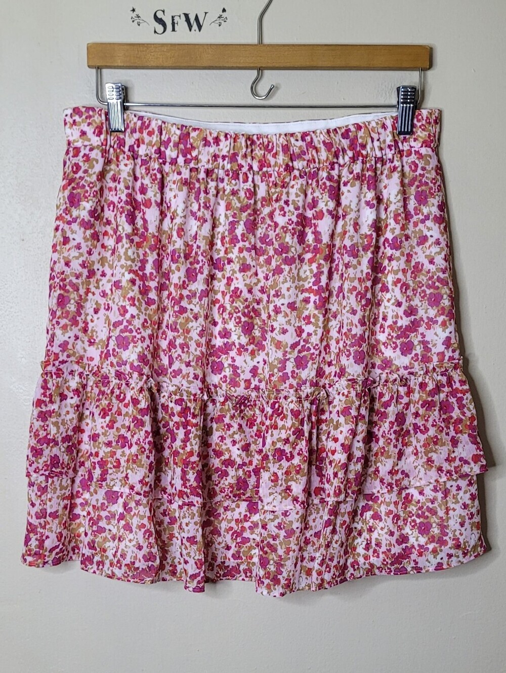 J.Crew Ditsy Floral Tiered Chiffon Mini Skirt Size M NWT - Picture 5 of 8
